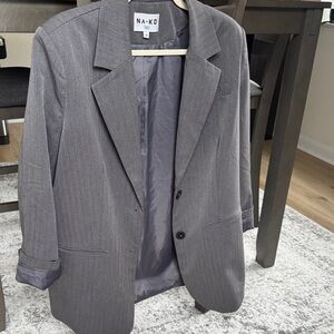 NA-KD Gray Women's Blazer